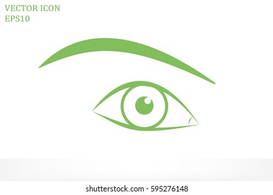 female eye, eyebrow icon vector.