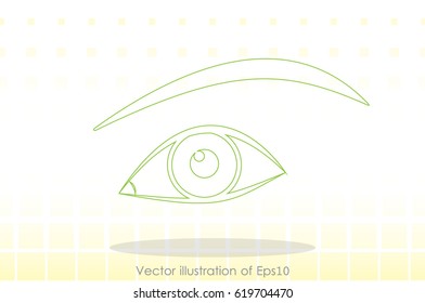 female eye, eyebrow icon vector
