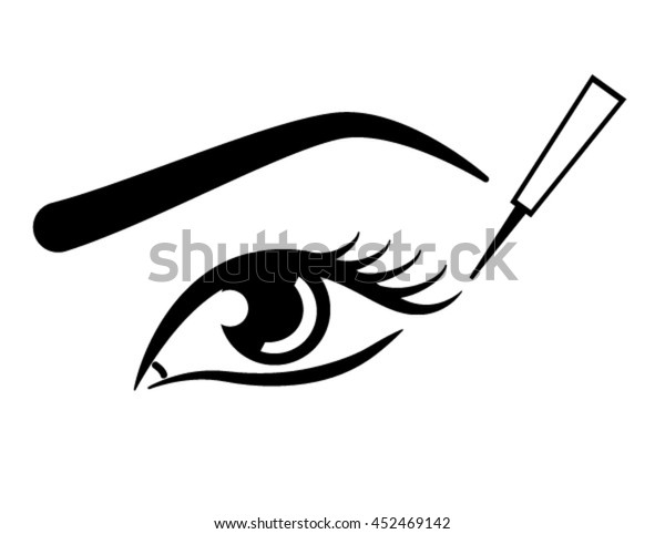 Female Eye Eyeliner Makeup Vector Icon Stock Vector (Royalty Free ...