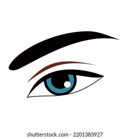  Female eye Icon. Vector image