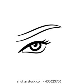 Female eye symbol