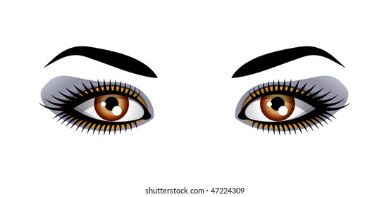 Female eyes. Vector