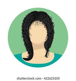 Female face icon. 