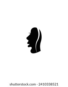 icono de cara femenina, mejor icono plano vector.