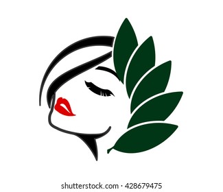female face image vector icon
