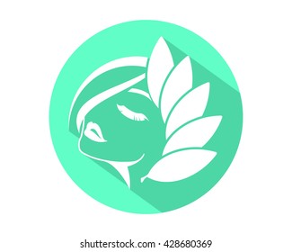 female face image vector icon