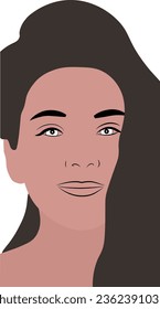 female face portrait emotions smile look