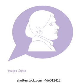 Female face in profile