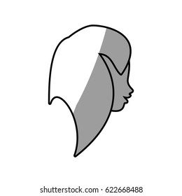 female face profile character