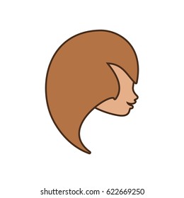 female face profile character