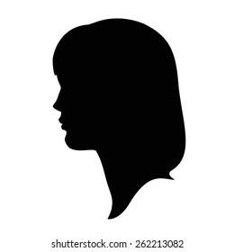 Female face. Vector illustration.