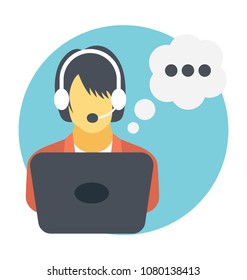 
A female faceless representative communicating with her client on laptop

