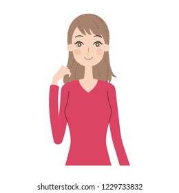 Female facial expression.