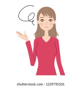 Female facial expression.