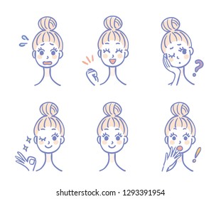 Female facial expression