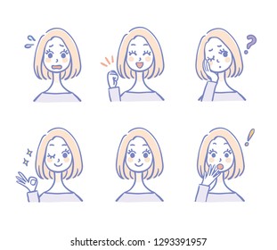 Female facial expression
