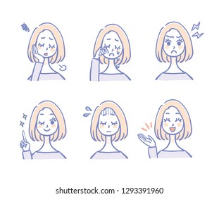 Female facial expression