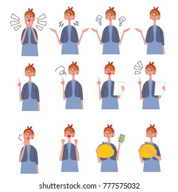 Female facial expression pattern