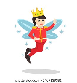 female Fairy princess design character on white background
