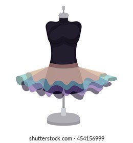 female fashion dress isolated icon design