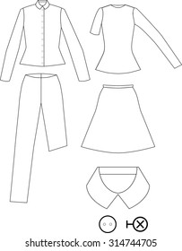 Female Fashion Elements Vector 