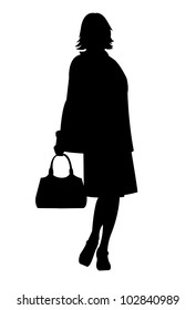 Female fashion model, clothing, handbag model posing
