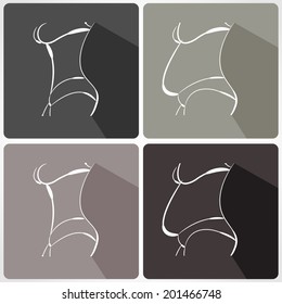 Female fat icon app