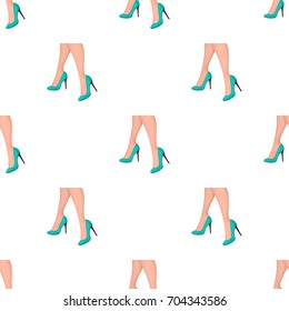 Female feet in heels. Women's shoes single icon in cartoon style vector symbol stock illustration web.