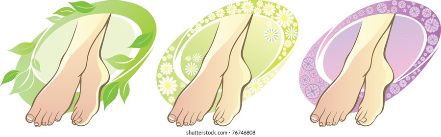 Female feet spa footcare