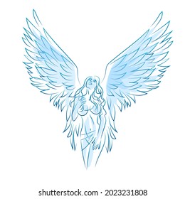 1,179 Female angel outlines Images, Stock Photos & Vectors | Shutterstock