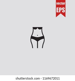 Female figure thin line icon.Vector illustration.