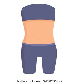 Female fit procedure icon cartoon vector. Burn beauty. Abdominal fit