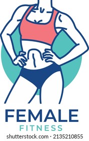 Female Fitness Beauty Model Logo Icon