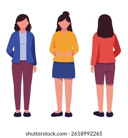 Female flat vector illustration Eps 10