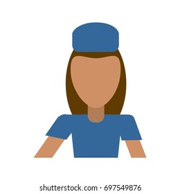 female flight attendant avatar icon image
