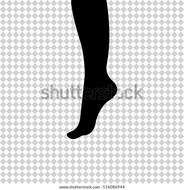 Female Foot Black Vector Icon Stock Vector (Royalty Free) 516086944