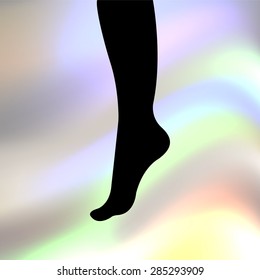 female foot vector icon