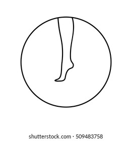 female foot vector icon  isolated on white background