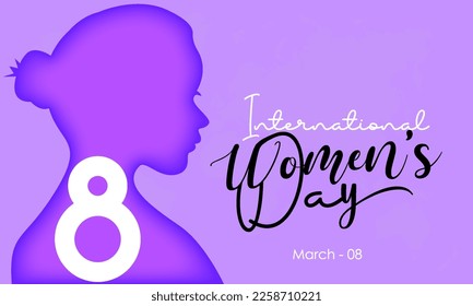 Female freedom awareness concept banner design of International Women's Day observed on March 08