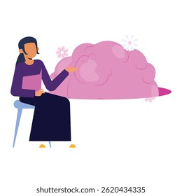 Female fresh mood Vector illustration which can easily modify or edit which can easily modify or edit

