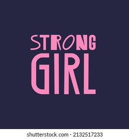 Female friendship, feminist union or sisterhood lettering. Colorful illustration