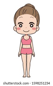 Female front view, full body figure.