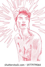 Female gaze from the inner soul