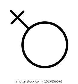 female gender glyph flat vector icon