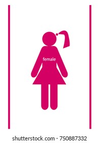female gender icon, vector 