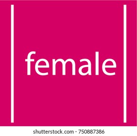 female gender icon, vector 