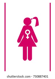 female gender icon, vector 