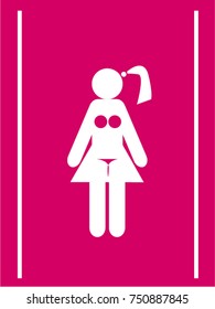 female gender icon, vector