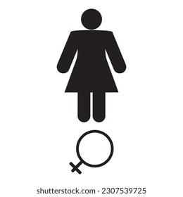 female gender icon vector template illustration logo design