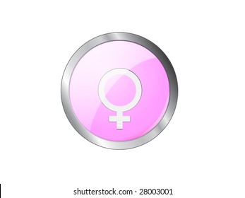 female gender pink button